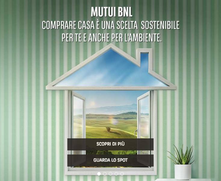 Con la nuova campagna mutui BNL - Gruppo BNP Paribas maggiore attenzione alla sostenibilità