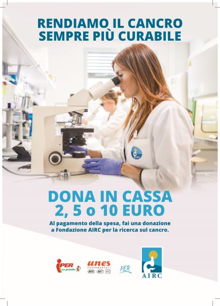 Iper La grande i e Unes sono unite per sostenere Airc