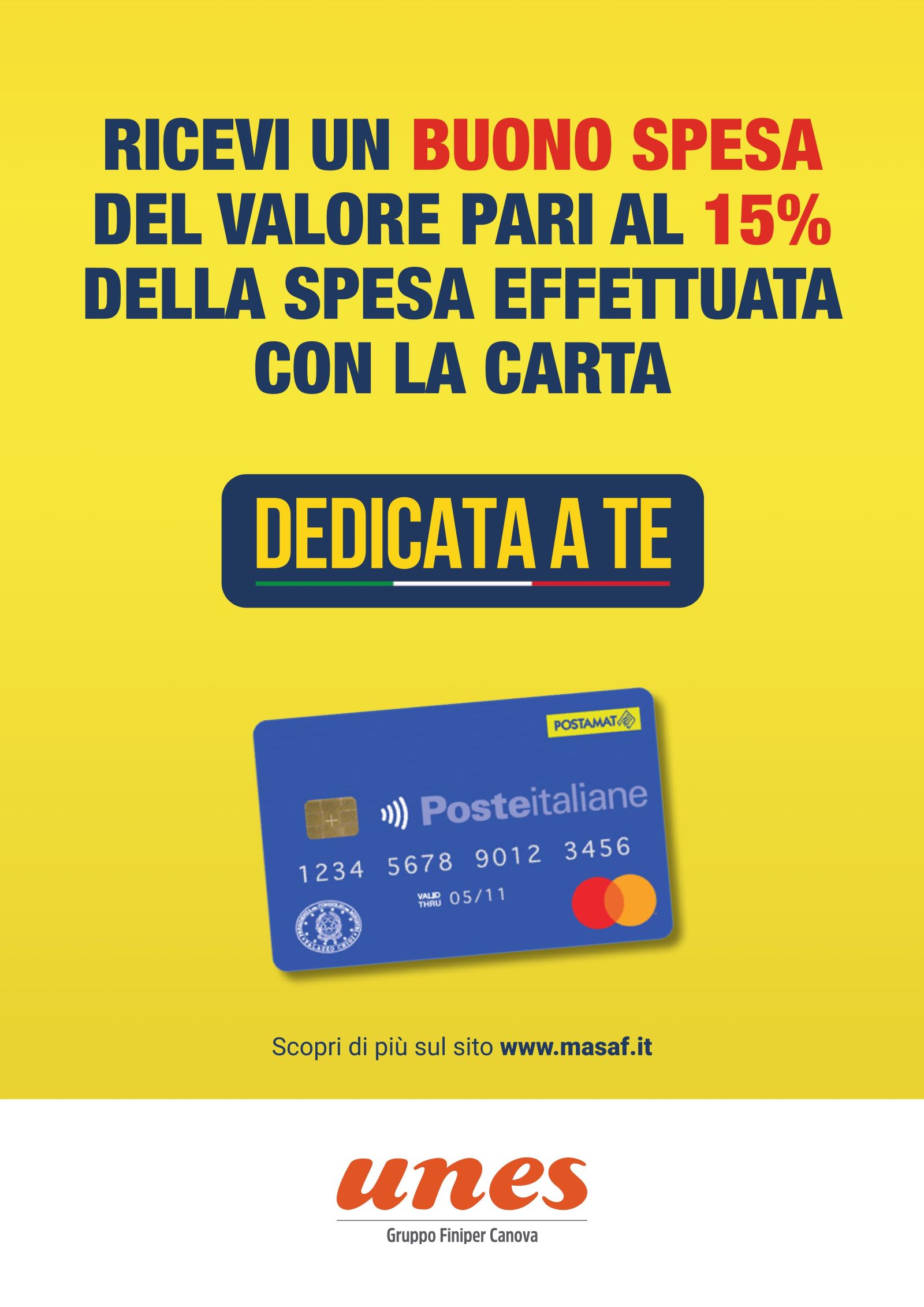 Unes sostiene “Dedicata a te”, l’iniziativa del Governo che supporta le famiglie bisognose