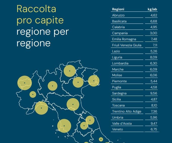 Nel 2023 sono state raccolte in Italia 349mila tonnellate di Raee